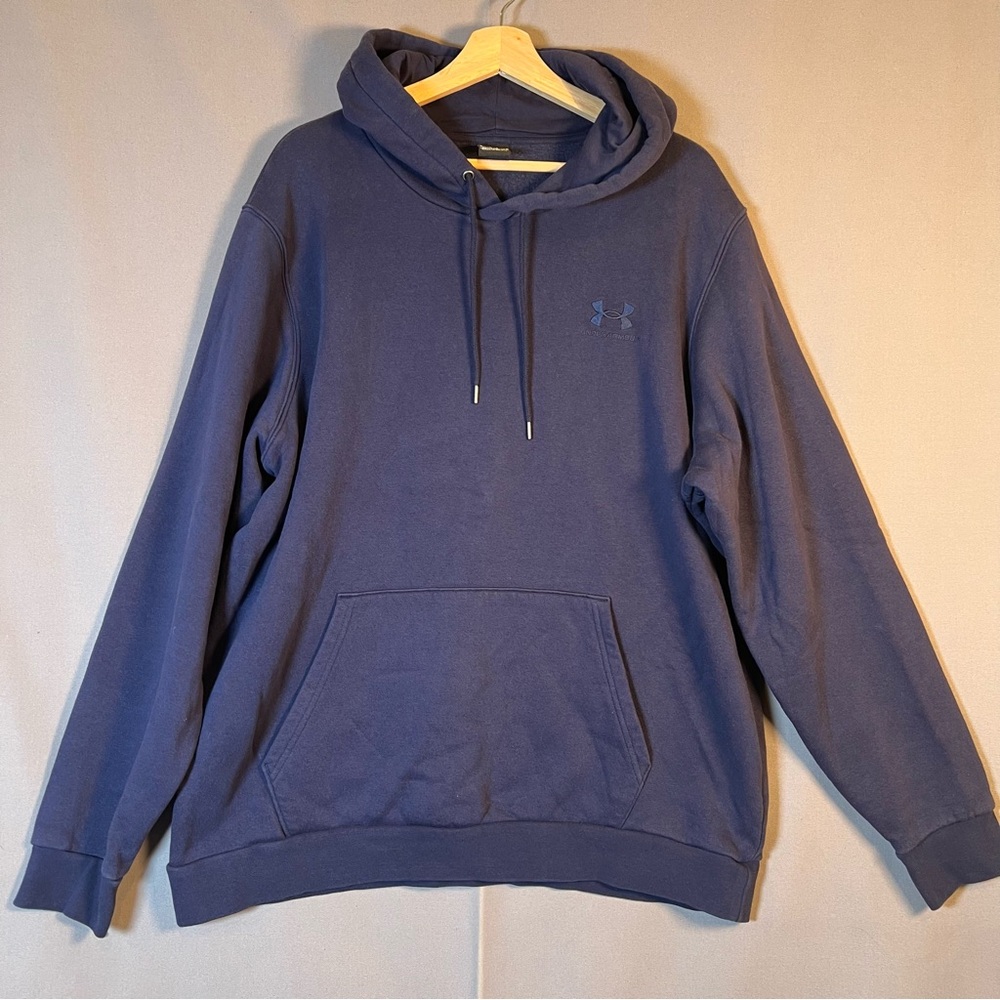 Under Armour Men's Sz XXL Dark Blue Hoodie Pullover Embroidered Logo